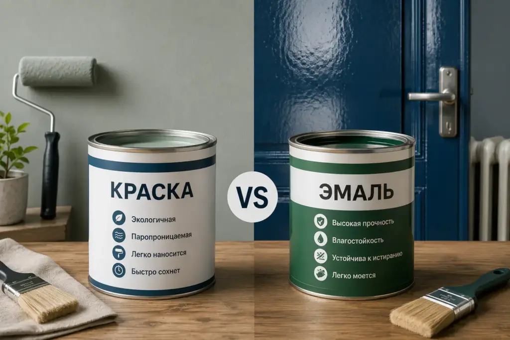 Чем отличается эмаль от краски